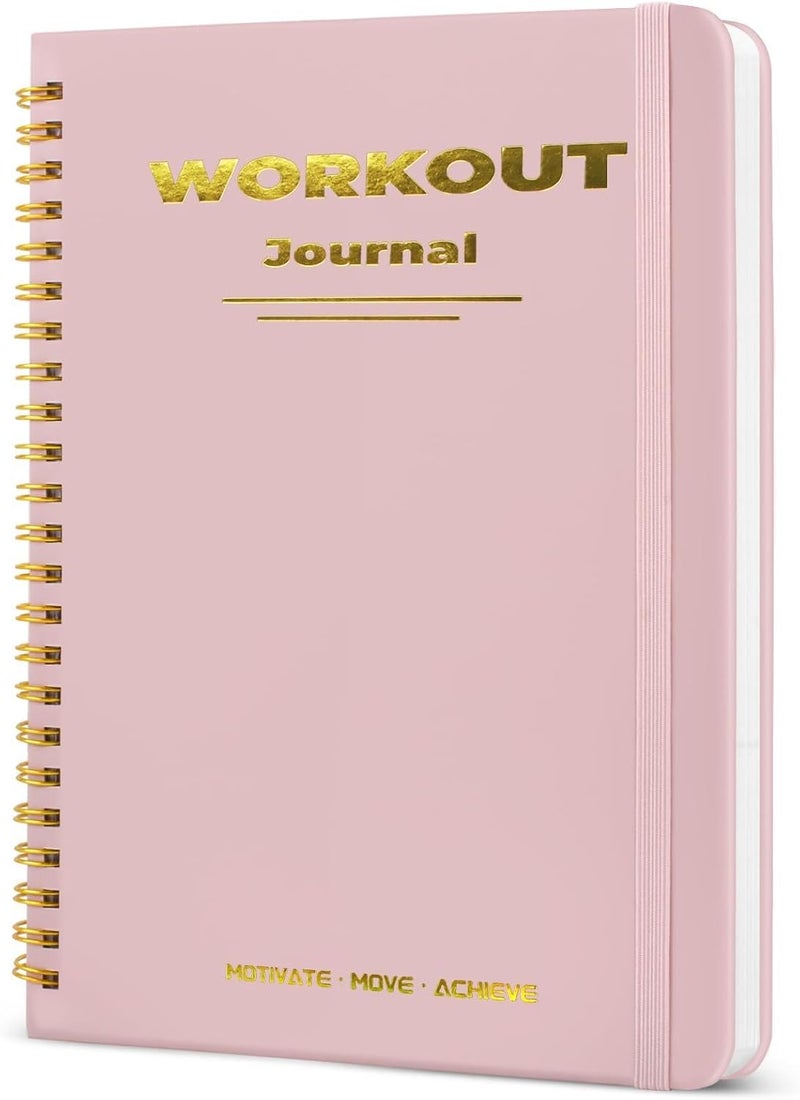 Guirnd Undated Fitness Workout Journal for Men & Women, A5(8.5" x 6.7") Fitness Journal Workout Planner, Workout Log Book Planner for Tracking, Motivating, and Achieving Your Fitness Goals - Pink - Image 1